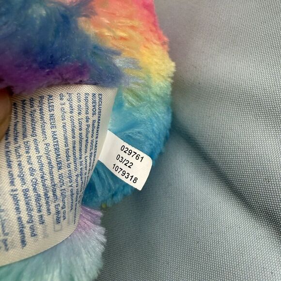 Build a Bear Plush 16” Rainbow Stripe Teddy Bear Musical Sound - Picture 6 of 6